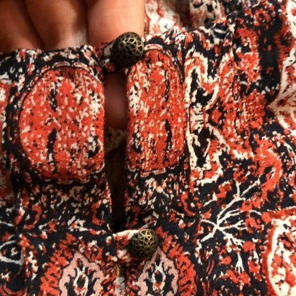 Lucky Brand Peasant Top Blouse Women’s Long Sleeve Women’s XS‎ - Picture 8 of 8